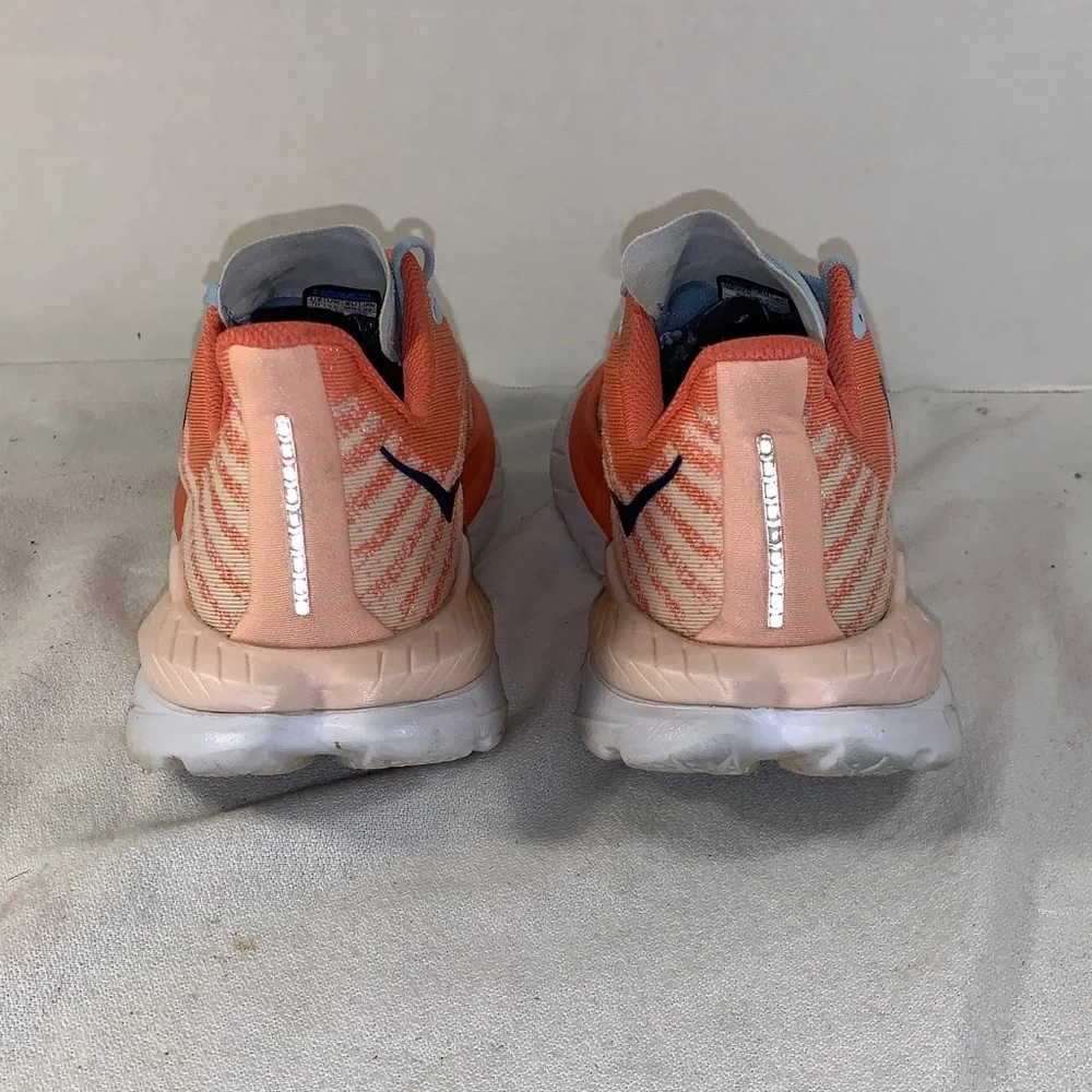 Women’s Hoka  Mach 5 ‘Camellia Peach’ Orange and White Athletic Shoes